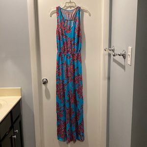 Lilly Pulitzer Maxi Racerback dress size small in Rhode Island Reed Print